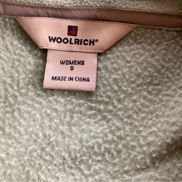 Woolrich Women’s Sage Green Fleece Full Zip Up Jacket Size S Pockets Vintage - Picture 2 of 4